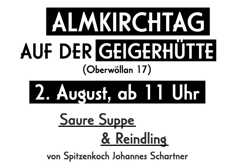 Almkirchtag auf der Geigerhütte