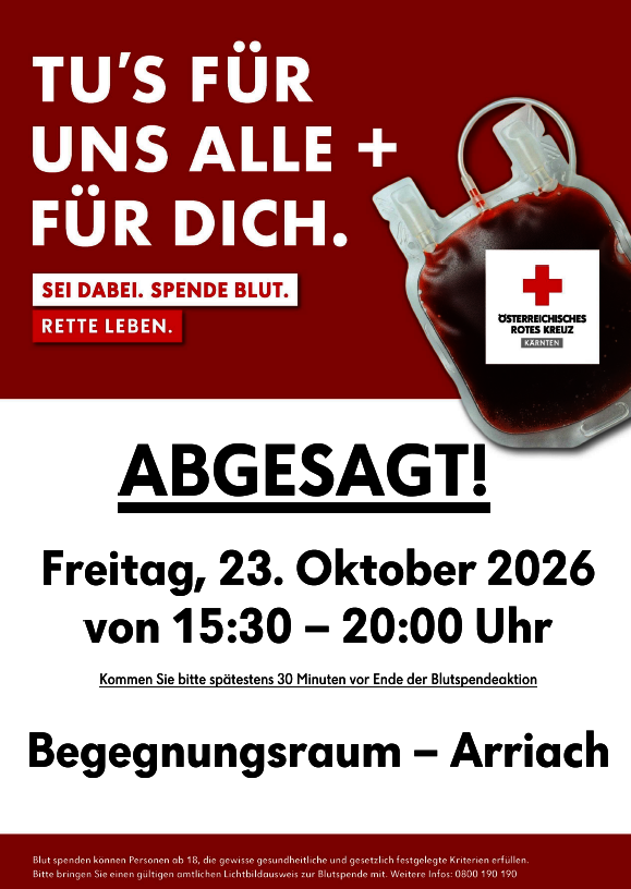 Absage Blutspenden Bild