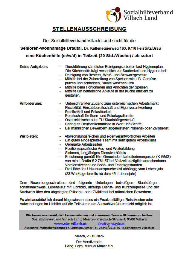 Stellenausschreibung Bild 2